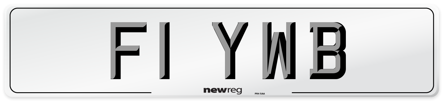 F1 YWB Number Plate from New Reg